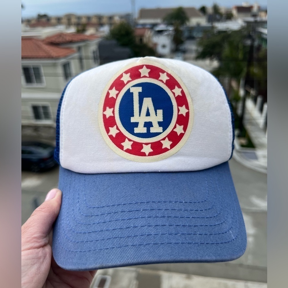 American Needle Cooperstown Los Angeles Dodgers trucker snapback cap blue retro